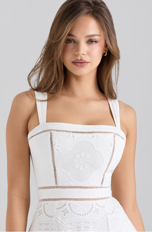 MIDI DRESS IN WHITE