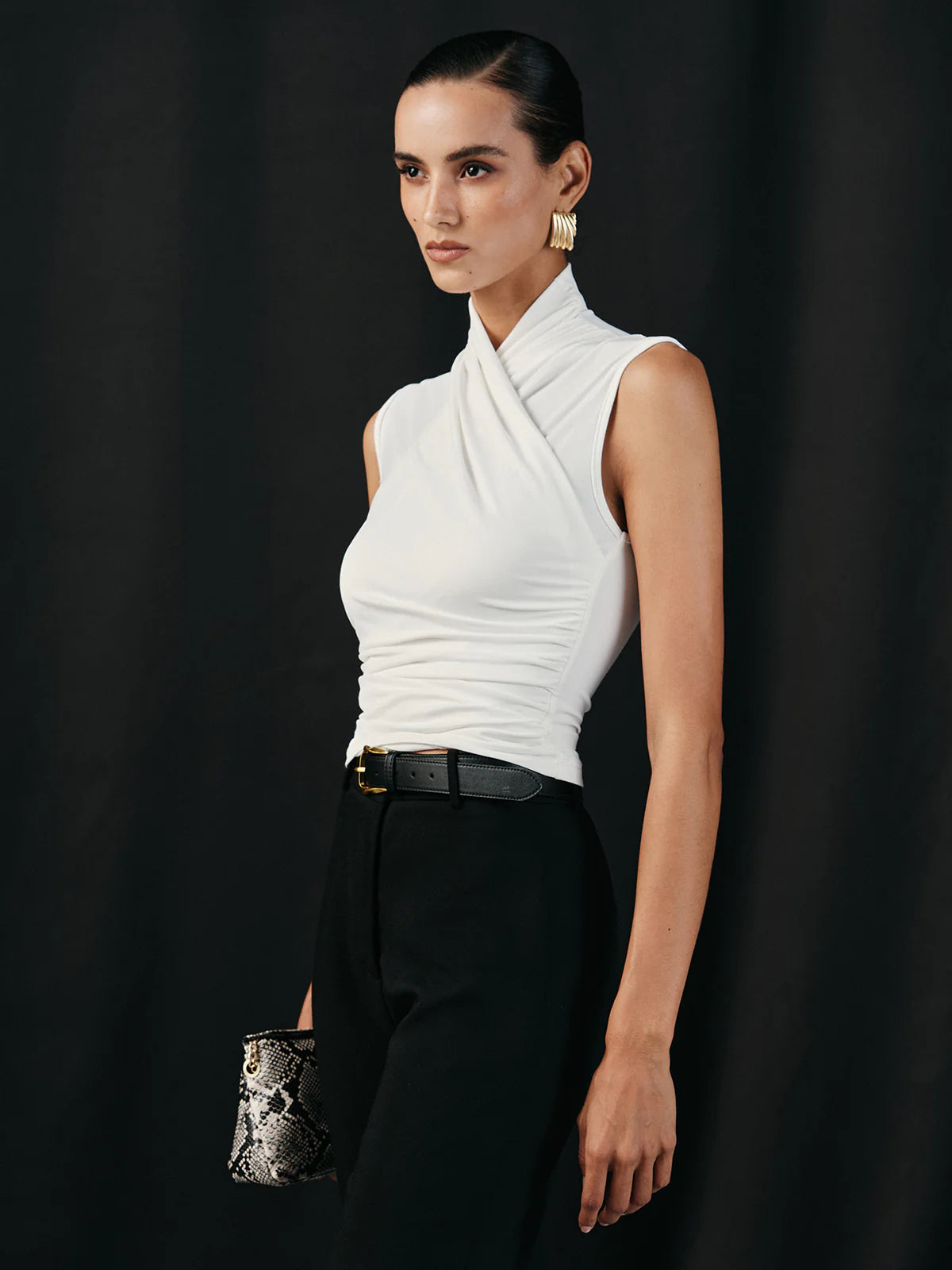 Cross Neck Elegant Top