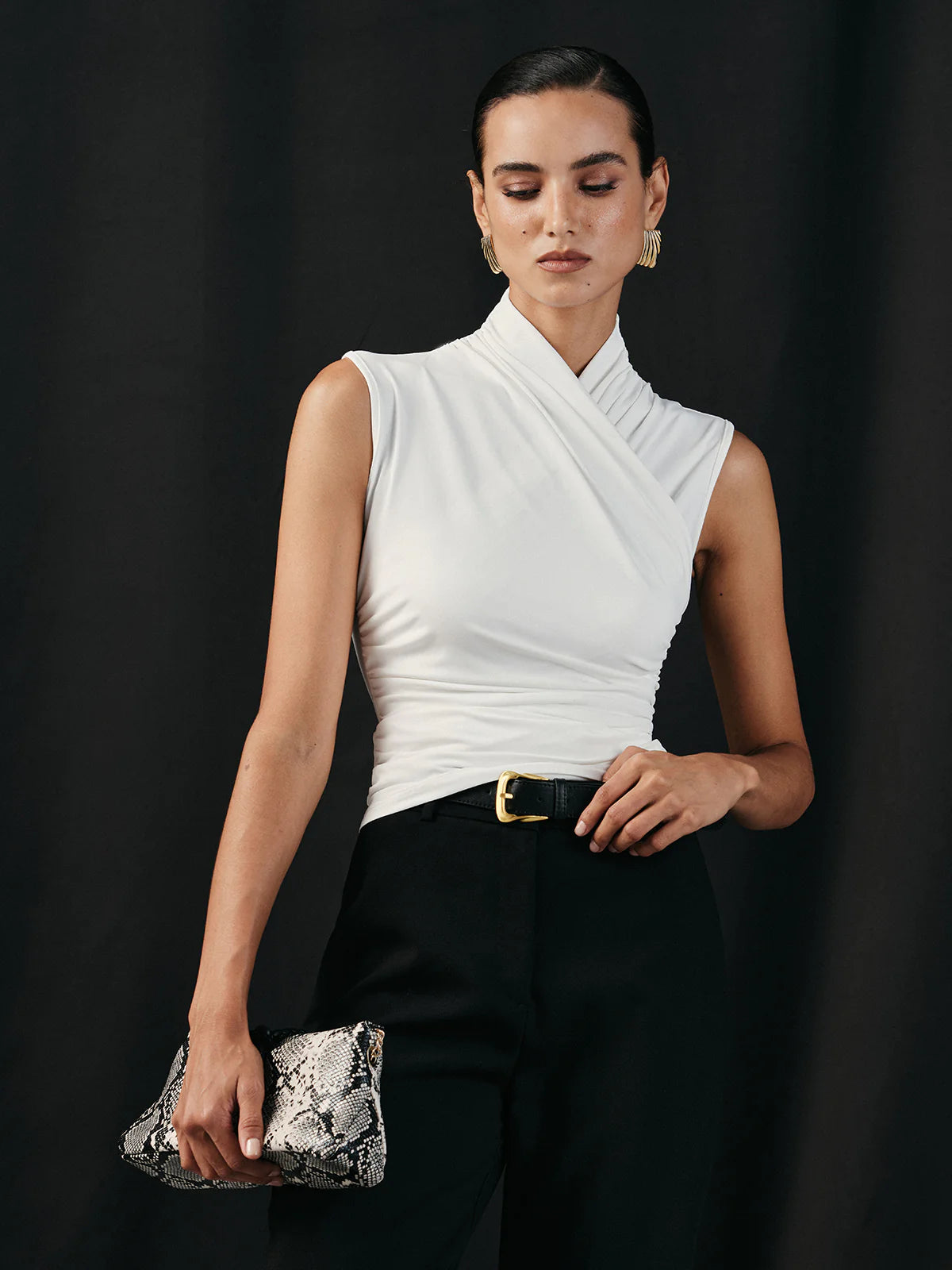 Cross Neck Elegant Top