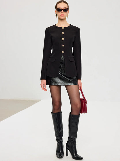 METAL BUTTON BLAZER
