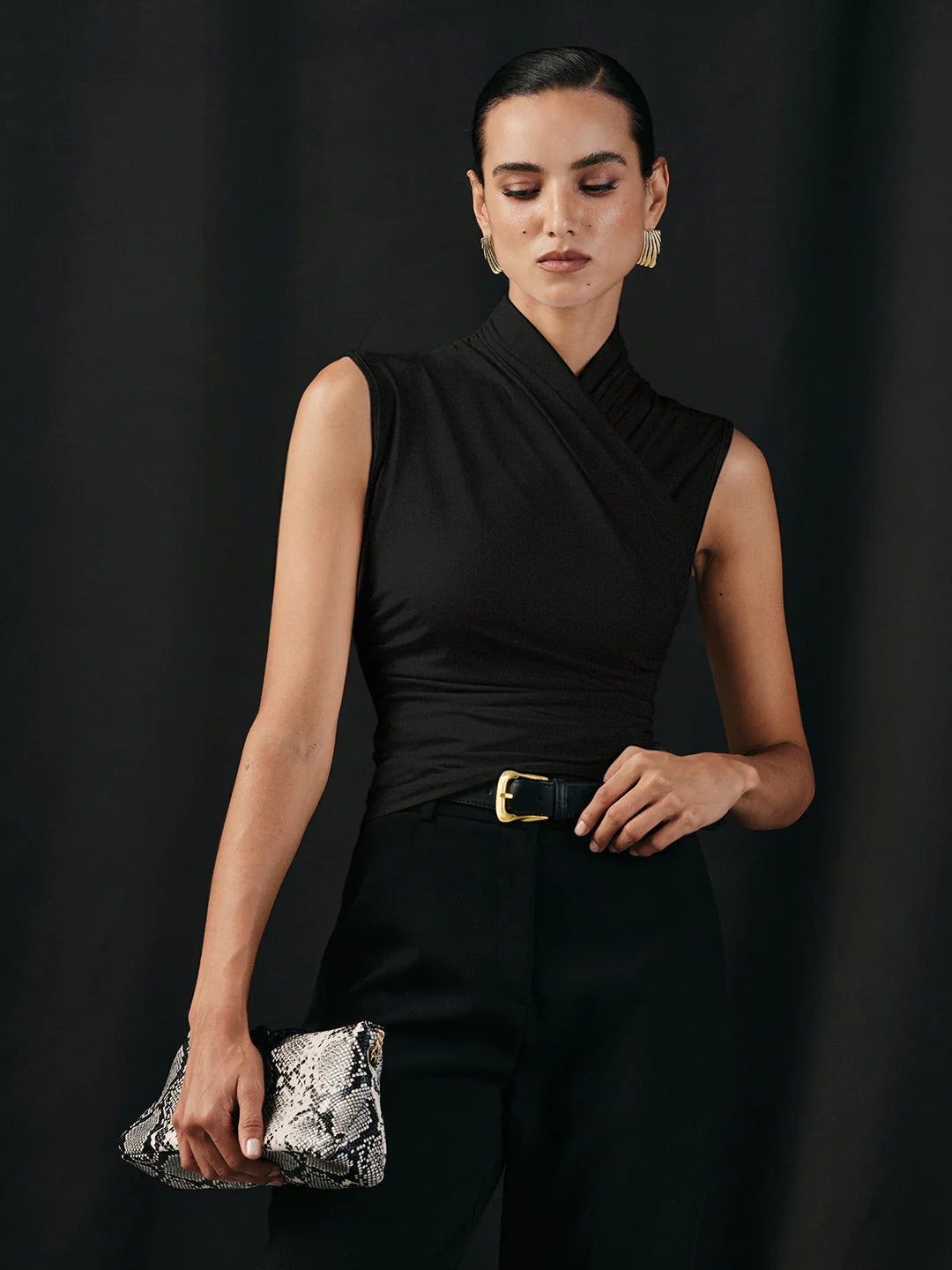 Cross Neck Elegant Top