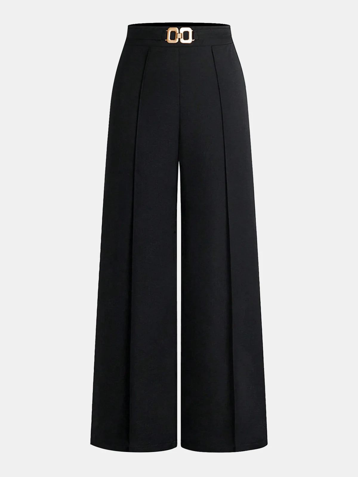 Elegant Pants with Metal Belt