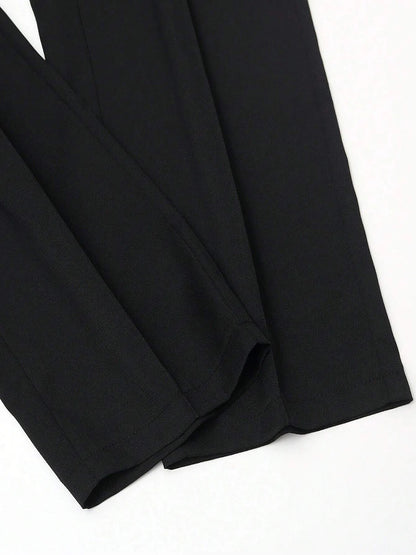 Elegant Pants with Metal Belt