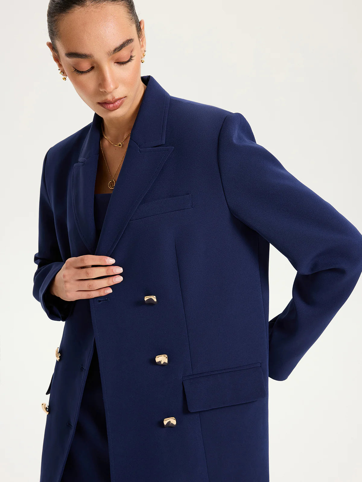 Metal Oversized Blazer