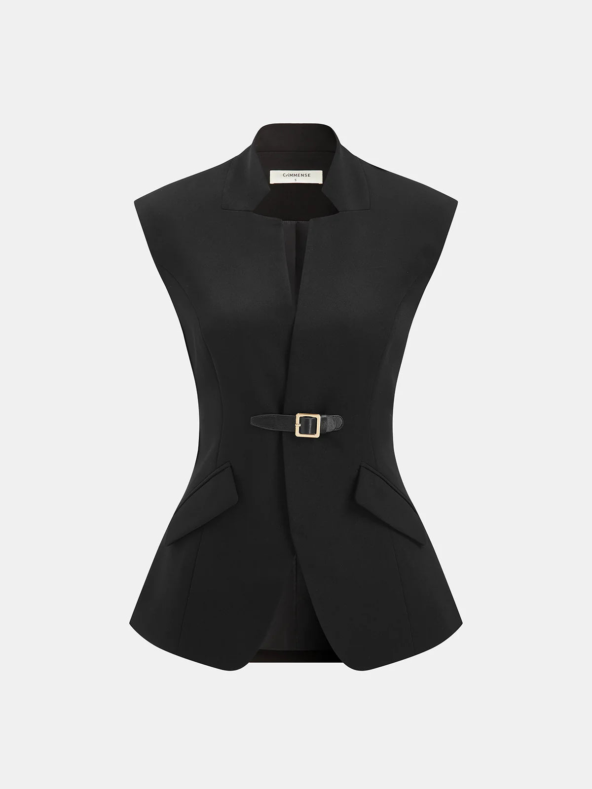 Buckle Detail Blazer Vest