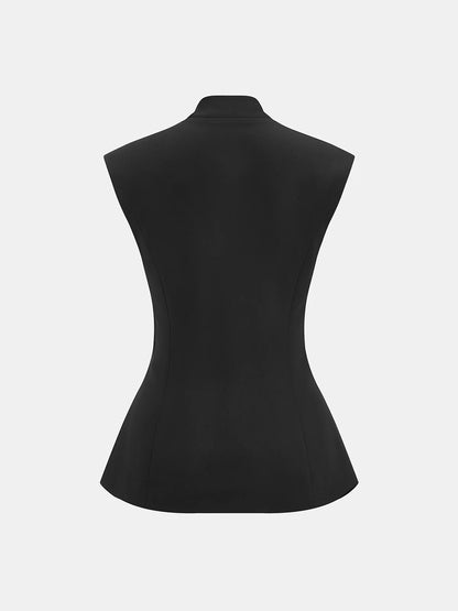 Buckle Detail Blazer Vest
