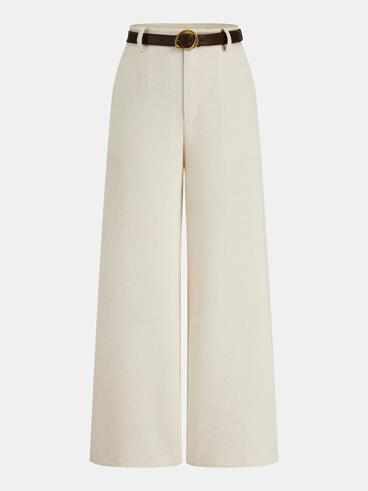 Belted Wide-Leg Pants