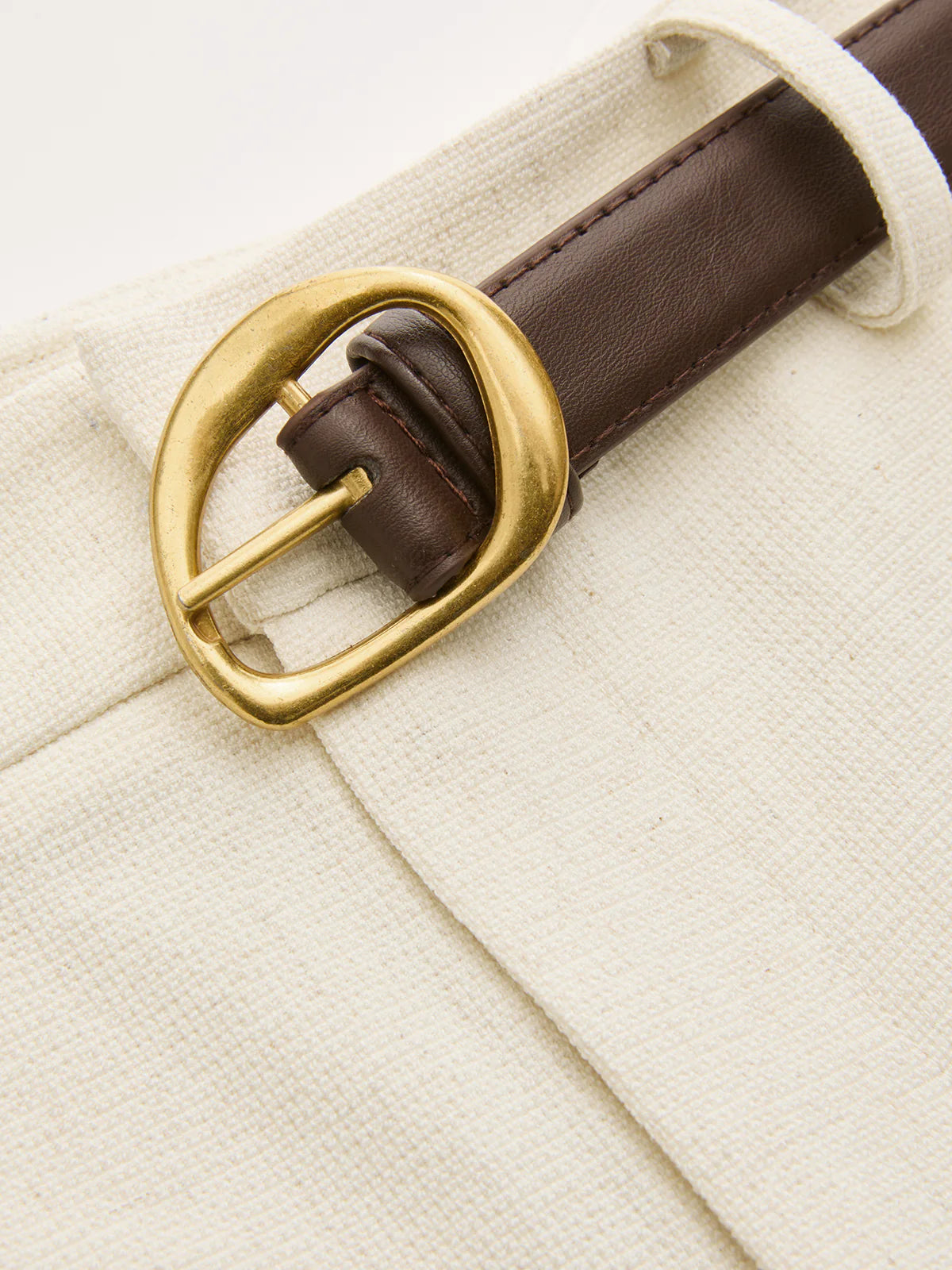 Belted Wide-Leg Pants
