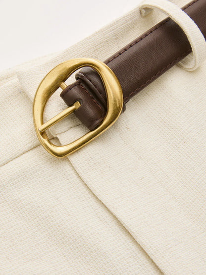 Belted Wide-Leg Pants