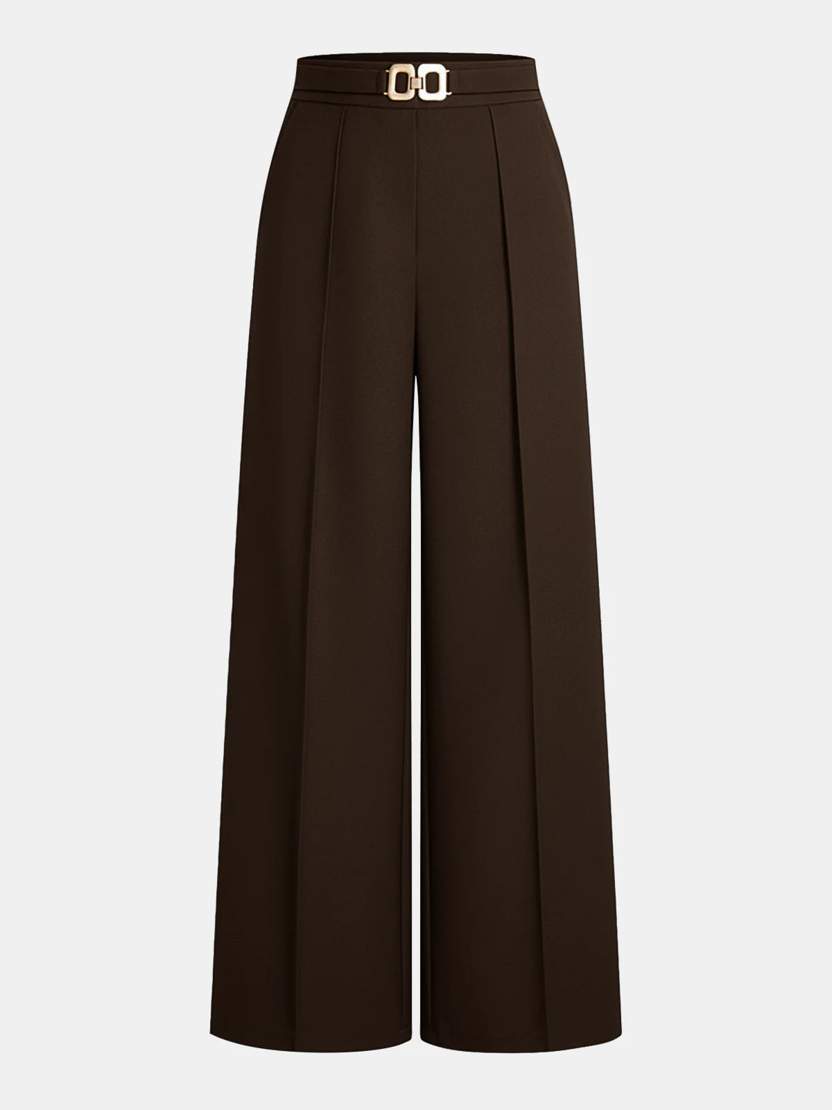 Elegant Pants with Metal Belt