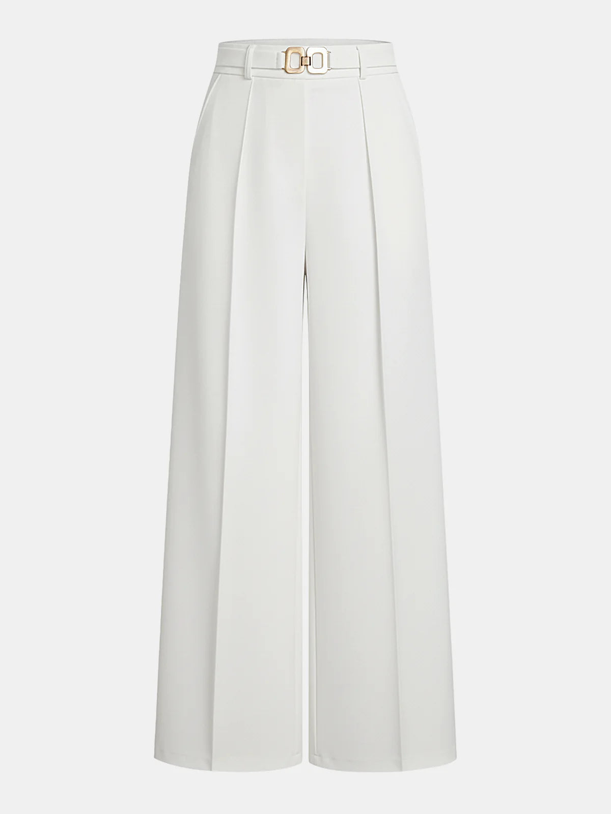 Elegant Pants with Metal Belt