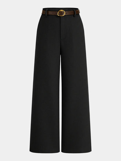 Belted Wide-Leg Pants