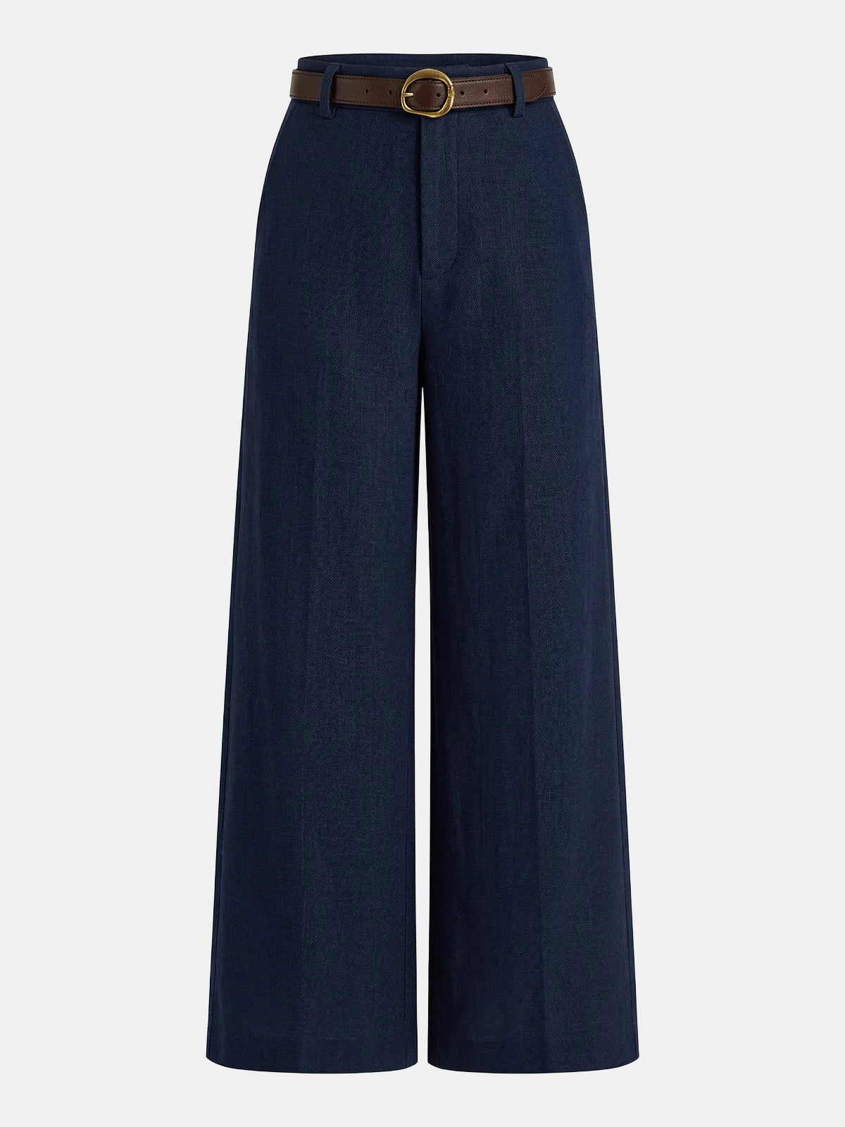 Belted Wide-Leg Pants
