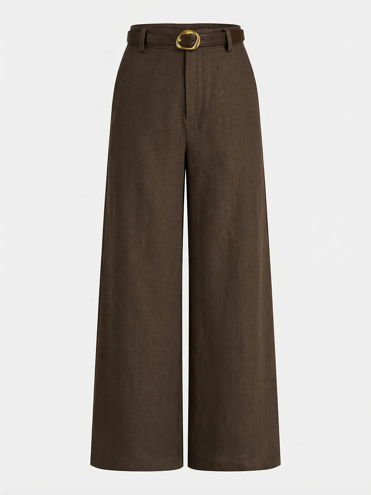 Belted Wide-Leg Pants