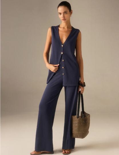 Elegant Vest and Pants Set