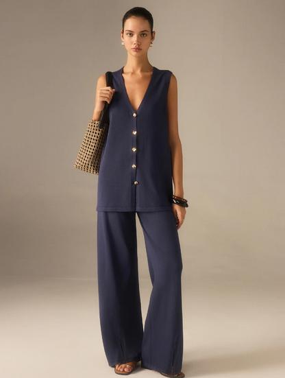 Elegant Vest and Pants Set