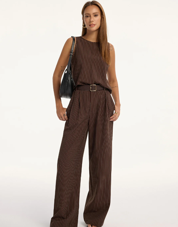 Pinstripe Outfit with Top and Pants
