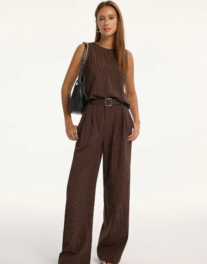 Pinstripe Outfit with Top and Pants