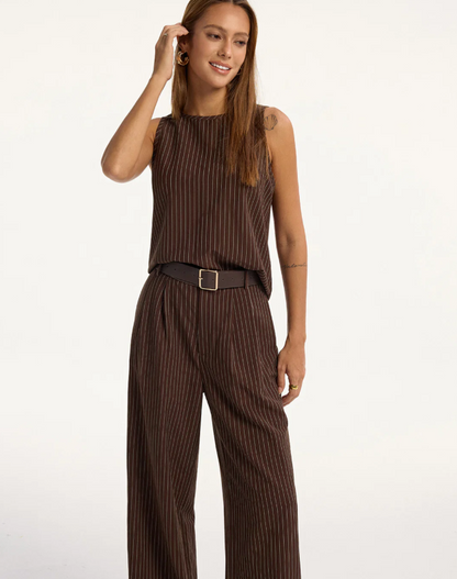 Pinstripe Outfit with Top and Pants