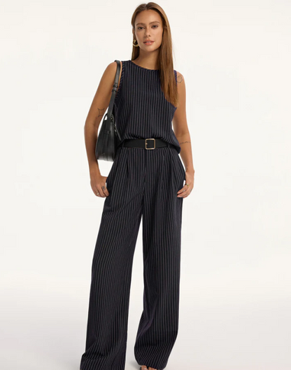 Pinstripe Outfit with Top and Pants