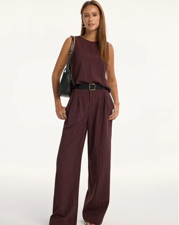 Pinstripe Outfit with Top and Pants