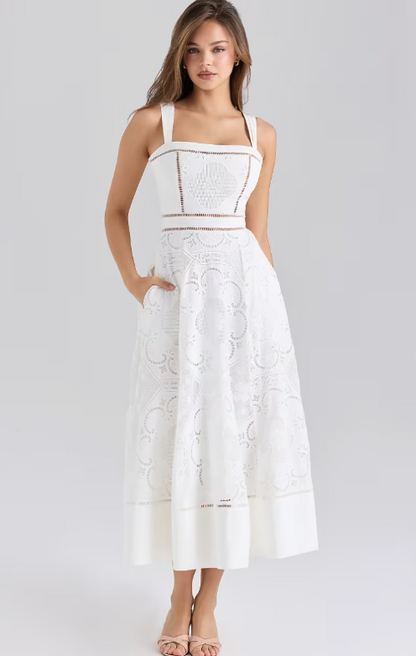 MIDI DRESS IN WHITE