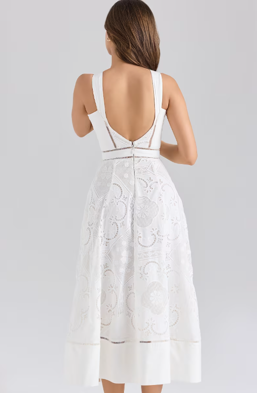 MIDI DRESS IN WHITE